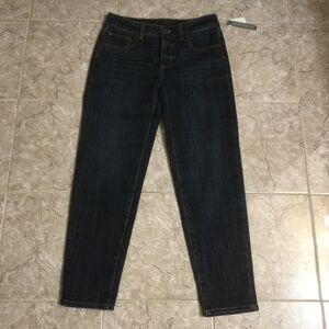 Talbots Everyday Relaxed Jean Size 2 Ankle Length Dark Wash New With Tags
